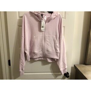 adidas Women's Sportswear Studio‎ Lounge Fleece Hoodie-Pink Size Small S HT3291